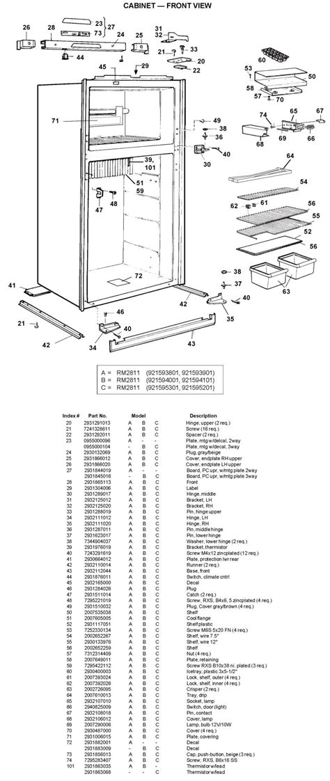 Dometic Rv Fridge Parts List | Reviewmotors.co