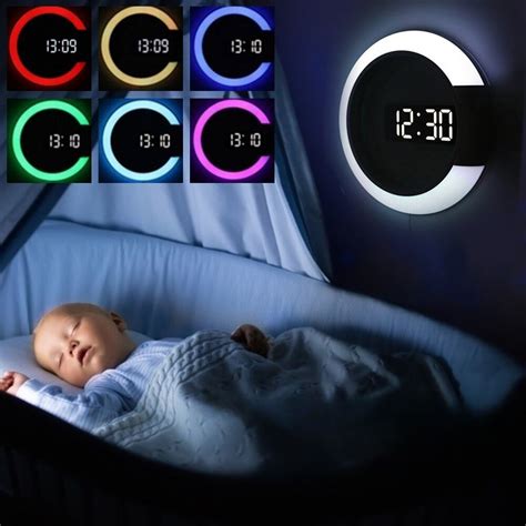 LED Wall Clock Digital Night Light - USAMERICA SHOP