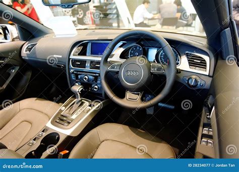 Interior of Audi A5 Cabriolet at Audi Centre Singapore Editorial Photography - Image of ...