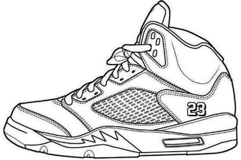 Air Jordan Shoes Coloring Pages to Learn Drawing Outlines - Coloring Pages | Jordan coloring ...