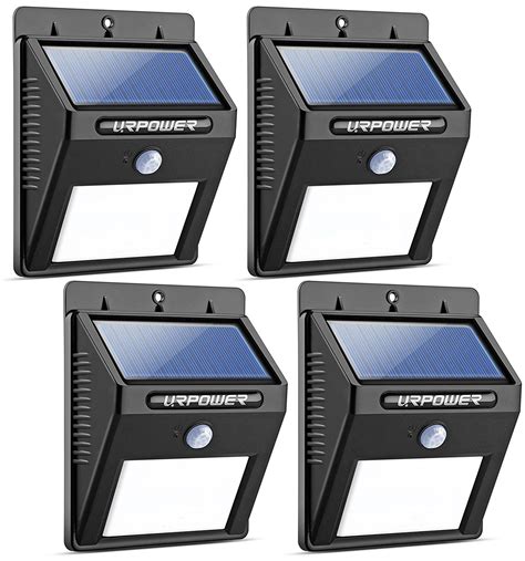 URPOWER Solar Lights Waterproof Motion Sensor Outdoor Light - 8 LED for Patio, Deck, Yard ...