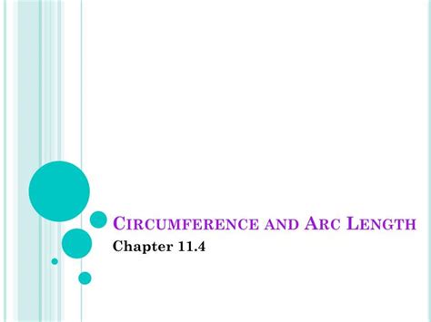 PPT - Circumference and Arc Length PowerPoint Presentation, free download - ID:3546091