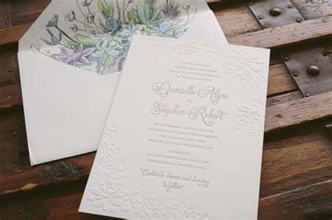 Romantic garden inspired custom wedding invitations