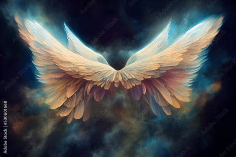 Dream like, realistic angel wings Stock Illustration | Adobe Stock