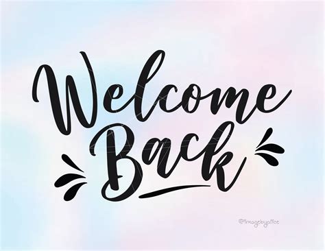 Welcome Back Svg Welcome Back Prints Clipart Decal Welcome - Etsy Canada