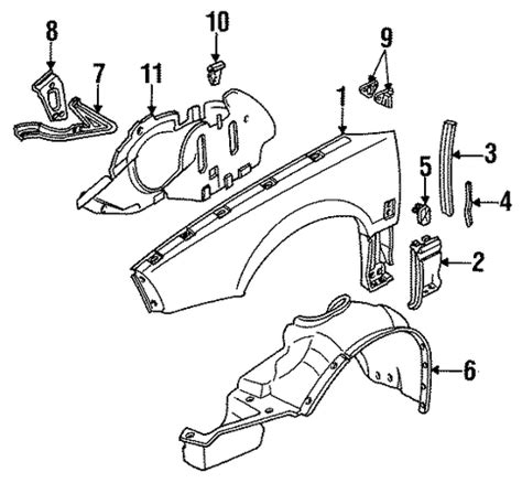 FENDER & COMPONENTS Parts for 1995 Saturn SL1