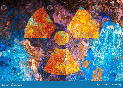 Ionizing Radiation Symbol stock photo. Image of atom - 42353130