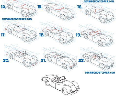 How to Draw a Car Convertible in Two Point Perspective Easy Step by Step Drawing Tutorial – How ...