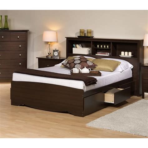 Prepac Platform Storage Bed w/ Bookcase Headboard by OJ Commerce EKMB - $918.99