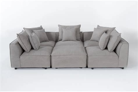 6 Piece Modular Sectional Sofa Leather | Baci Living Room