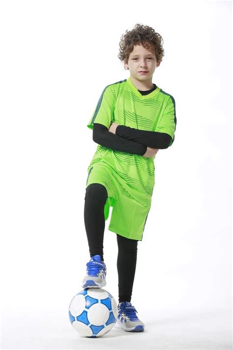 2016 new style children soccer suit kids short sleeve soccer jersey children soccer uniforms ...