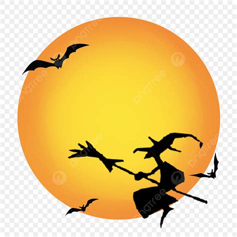 Halloween Border Clipart Hd PNG, Halloween Flying Witch Illustration Border Halloween Theme ...