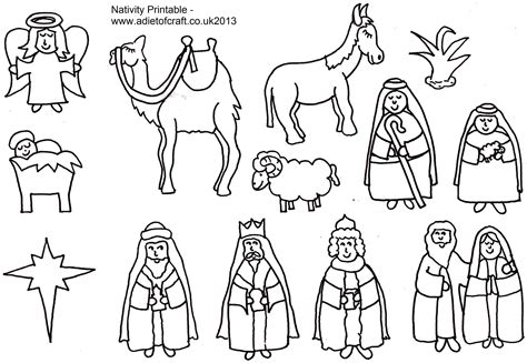 Nativity Scene Coloring Pages Printables | Nativity coloring pages, Nativity coloring, Free ...