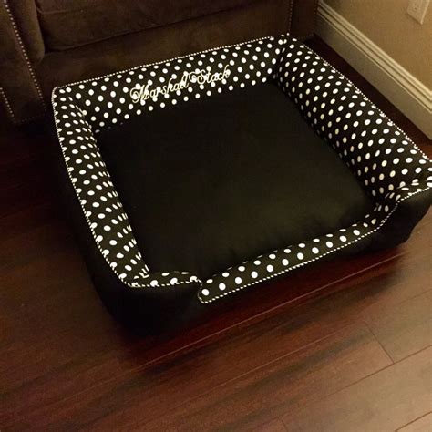 Custom Dog or Cat Bed Black & White Pet Bed Pet Bedding | Etsy