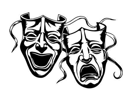 Vector Theater Masks Comedy Tragedy Svg Comedy Masks Svg | Etsy