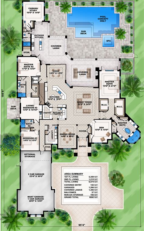 Mediterranean Dream Home Plan with 2 Master Suites - 86021BW | Architectural Designs - House Plans