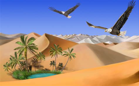 Desert Oasis Wallpaper - WallpaperSafari