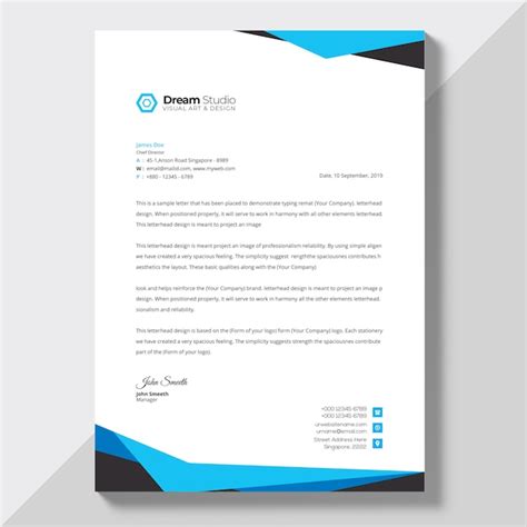 Free Letterhead Logo Design : Free Vector | Letterhead template design / A letterhead is the ...