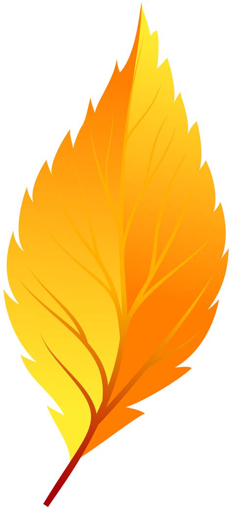 Yellow Autumn Leaf PNG Clip Art - Best WEB Clipart