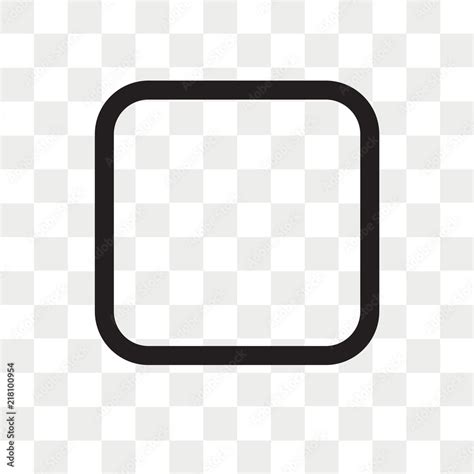 Basic square vector icon isolated on transparent background, Basic square logo design Stock ...