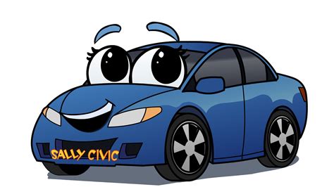 Blue Car Cartoon - ClipArt Best