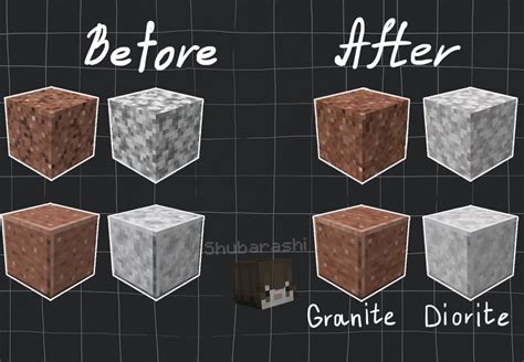 New Diorite&Granite Minecraft Texture Pack