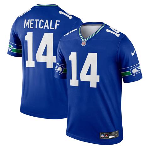 Men's Nike DK Metcalf Royal Seattle Seahawks Throwback Legend Player Jersey