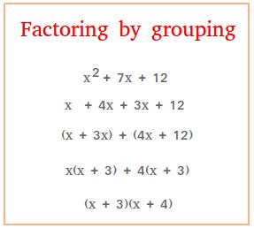 Factoring by Grouping