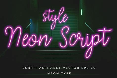 Neon Script Style | Vector AI EPS10 | Script alphabet, Neon, Alphabet