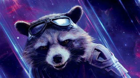 1920x1080 Resolution Rocket Raccoon in Avengers Endgame 1080P Laptop Full HD Wallpaper ...