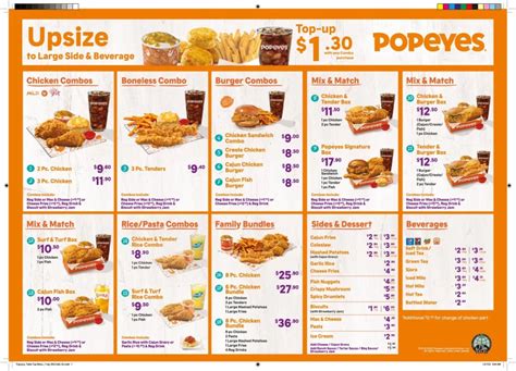 Popeyes Singapore Menu Prices Updated 2023