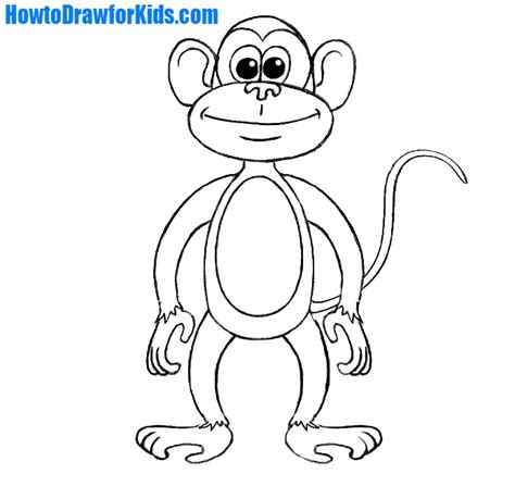 How to Draw a Monkey for Kids - Easy Drawing Tutorial