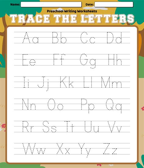 Preschool Writing Worksheets Letters - 20 Free PDF Printables | Printablee