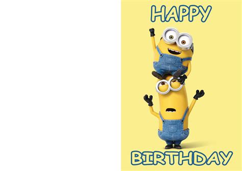 Minions Card, Minions Birthday Card, Printable Minions Card, Instant Minions Download, Minions ...