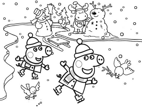 Peppa Pig Ice Skating coloring page - Download, Print or Color Online for Free