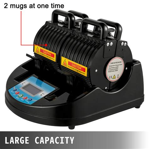 VEVOR Mug Press 1200W Mug Heat Press Black Heat Press Machine 4 in 1 Cup Mug Sublimation Heat ...