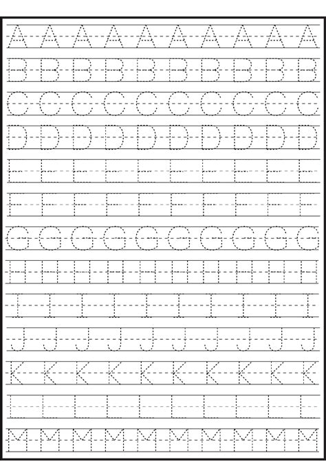 Free Alphabet Tracing Worksheets