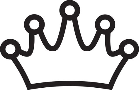 Tiara crown outline 4851309 Vector Art at Vecteezy