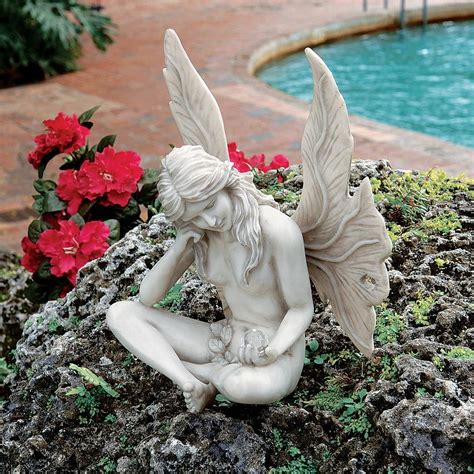 Design Toscano The Secret Garden Fairies: Gazing Fairy Statue - Walmart.com