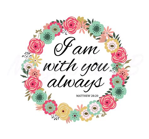 I Am With You Always Digital Clip Art Bible Verse Clipart - Etsy