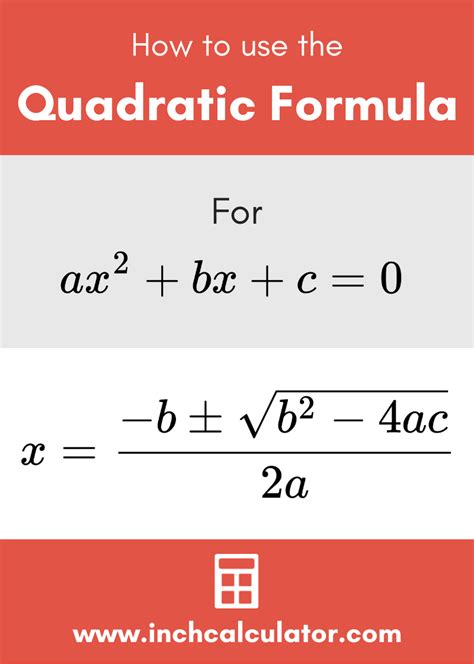 Quadratic Formula Calculator - with Steps to Solve - Inch Calculator