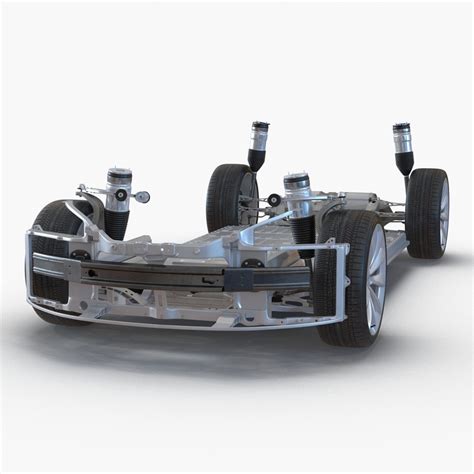 3d tesla s chassis modeled