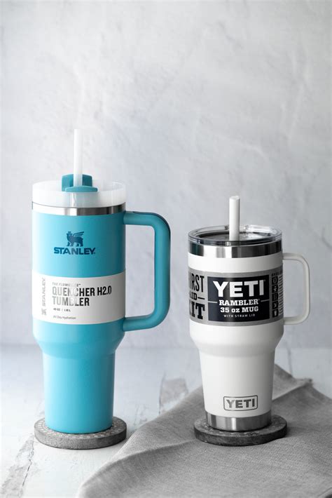 Stanley 40oz Quencher Tumbler vs Yeti 35oz Rambler - Shutter + Mint Beverage