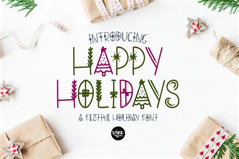 HAPPY HOLIDAYS Christmas Font | Stunning Display Fonts ~ Creative Market