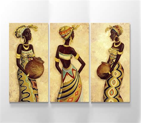 African Wall Art, Black Woman Canvas Print, Ladies Art Print, Black Woman Wall Room Decor, Women ...