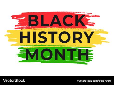 Black history month banner template Royalty Free Vector