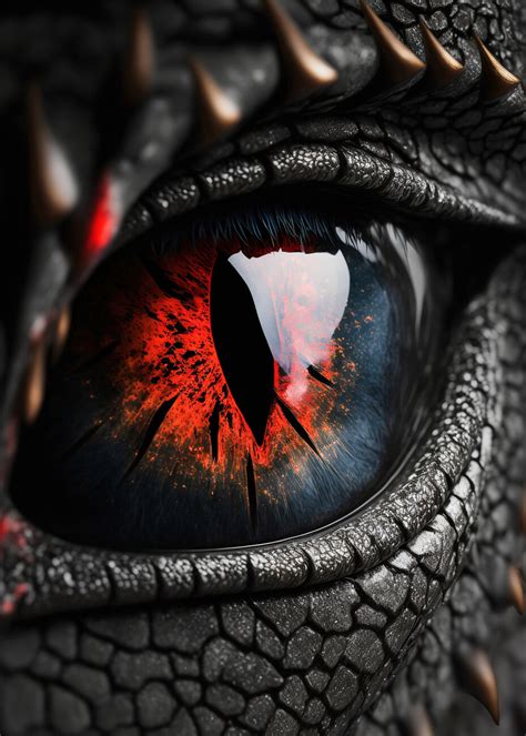 Wall Art Print Black dragon eye | Gifts & Merchandise | Europosters