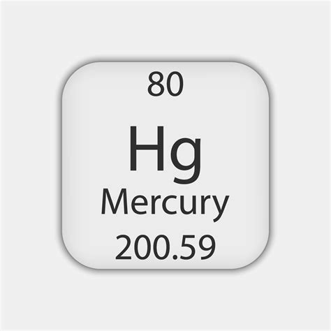 Mercury symbol. Chemical element of the periodic table. Vector illustration. 13052124 Vector Art ...