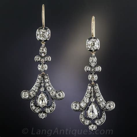 Antique Diamond Drop Earrings