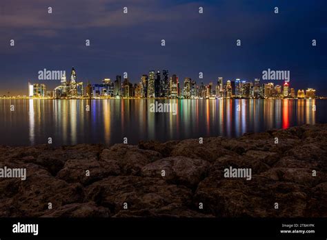 Beautiful doha corniche skyline 10/11/2023 Doha Qatar Stock Photo - Alamy